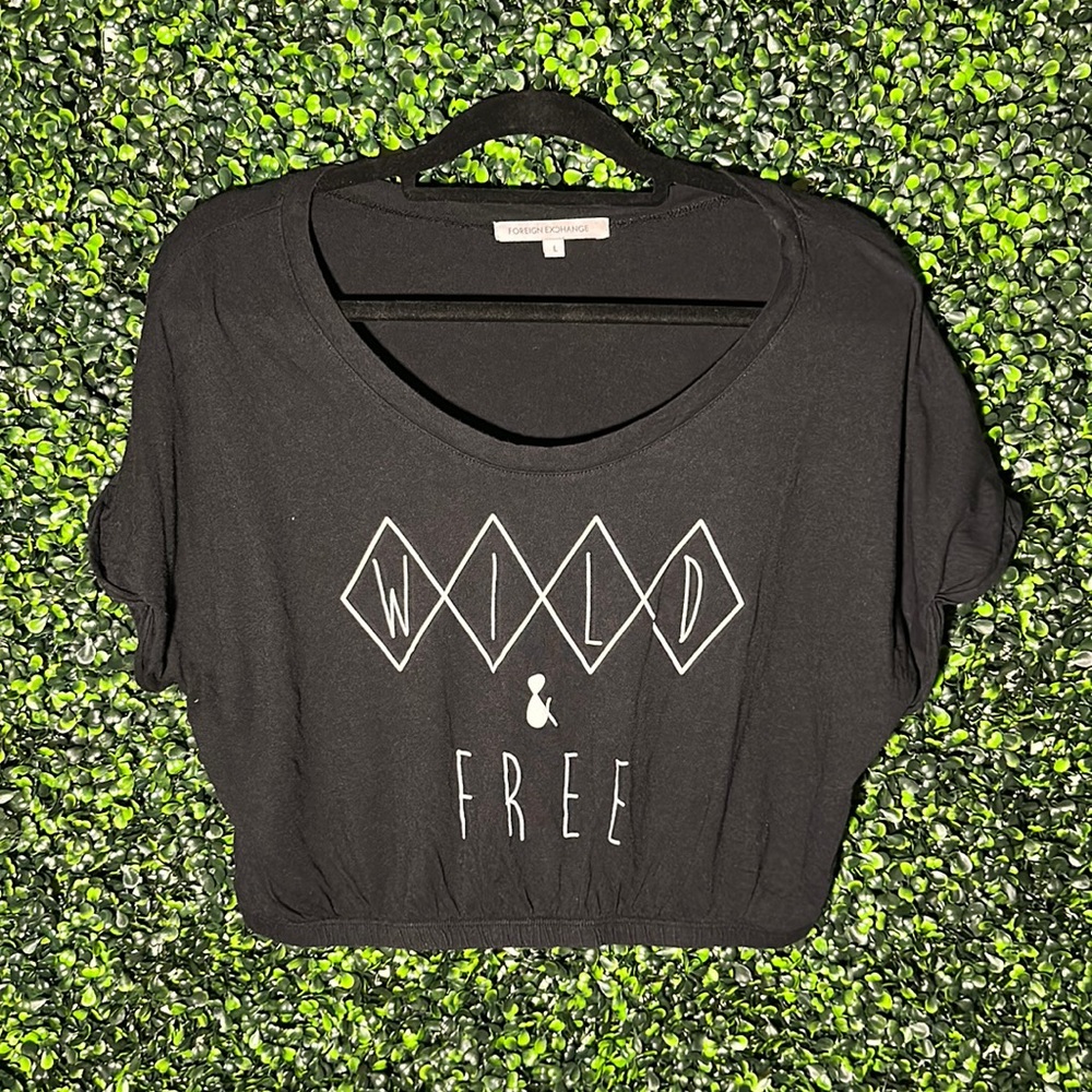 Black WILD & FREE Crop Top